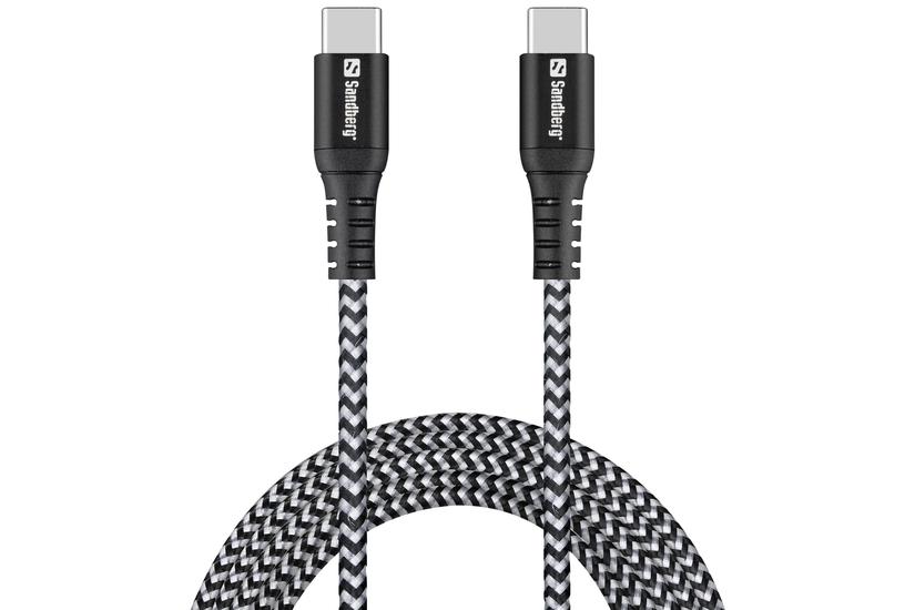 Sandberg 441-67 USB-kabel USB 2.0 2 m USB C Sort, Hvid