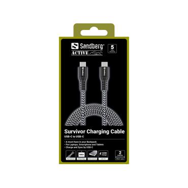 Sandberg 441-67 USB-kabel USB 2.0 2 m USB C Sort, Hvid