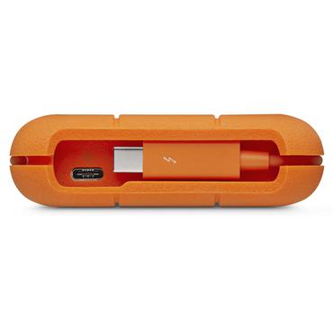 LaCie Rugged Secure ekstern harddisk 2 TB 2.5" USB Type-C 3.2 Gen 1 (3.1 Gen 1) Orange, Hvid