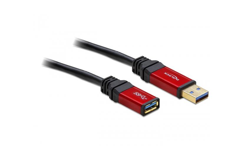 Delock Premium - USB-f&ouml;rl&auml;ngningskabel - USB typ A till USB typ A - 5 m