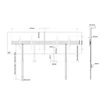 Multibrackets M Pro Series Collaboration monteringssats - för 2 LCD-bildskärmar - svart