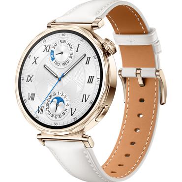 Huawei Watch GT 5 - rostfritt st&aring;l - smart klocka med rem - vit