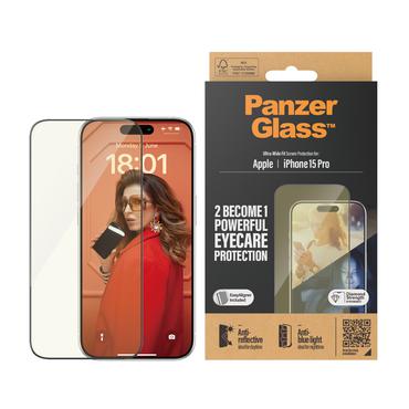 PanzerGlass - sk&aelig;rmbeskytter for mobiltelefon - &oslash;jepleje, ultrabred pasform med EasyAligner