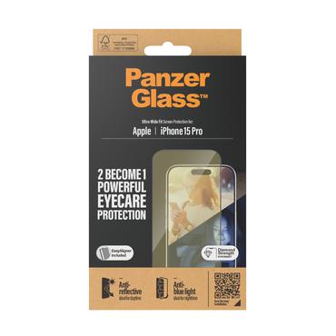 PanzerGlass - sk&aelig;rmbeskytter for mobiltelefon - &oslash;jepleje, ultrabred pasform med EasyAligner