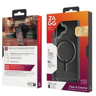 ZAGG Santa Cruz Snap Kickstand mobiltelefon etui 16 cm (6.3") Cover Sort, Transparent