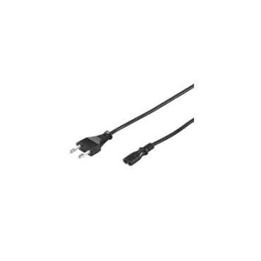 goobay NK 104 S - str&ouml;mkabel - Eurokontakt till power IEC 60320 C7 - 3 m