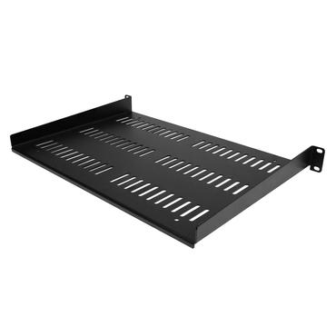 StarTech.com 1U-serverrackhylla - Universellt ventilerat frib&auml;rande fack med rackf&auml;ste f&ouml;r 19-tums rack och sk&aring;p f&ouml;r n&auml;tverksutrustning - H&aring;llbar design - Viktkapacitet 25 kg - 30 cm djup hylla, svart - hylla f&ouml;r rack - 1U