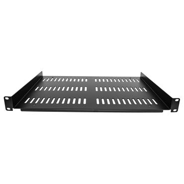StarTech.com 1U-serverrackhylla - Universellt ventilerat frib&auml;rande fack med rackf&auml;ste f&ouml;r 19-tums rack och sk&aring;p f&ouml;r n&auml;tverksutrustning - H&aring;llbar design - Viktkapacitet 25 kg - 30 cm djup hylla, svart - hylla f&ouml;r rack - 1U