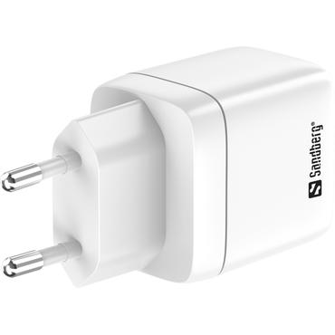 Sandberg str&ouml;madapter - 2-i-1 - USB, 24 pin USB-C - 35 Watt