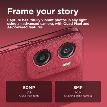 Motorola Moto G05 - plommonr&ouml;d - 4G peksk&auml;rmsmobil - 64 GB - GSM