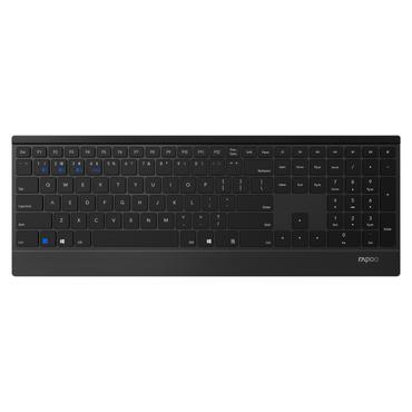 Rapoo 9500M tastatur Mus inkluderet RF trådløst QWERTZ Tysk Sort