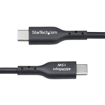 StarTech.com USB2AC15CMBK USB-kabel USB 2.0 0,15 m USB A USB C Sort