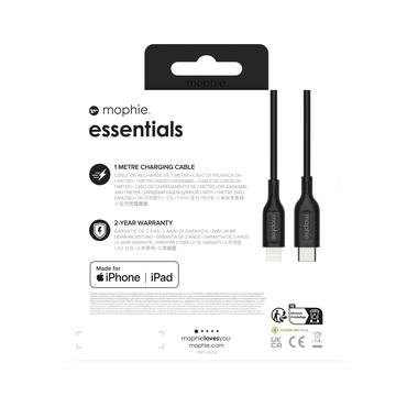 mophie essentials - USB typ C-kabel - 24 pin USB-C till Lightning - 1 m