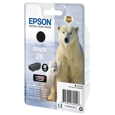 Epson 26 - svart - original - bl&auml;ckpatron