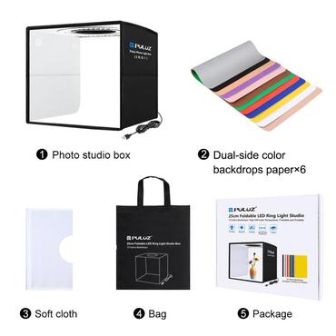 Puluz Namiot bezcieniowy 25cm LED PU5025B