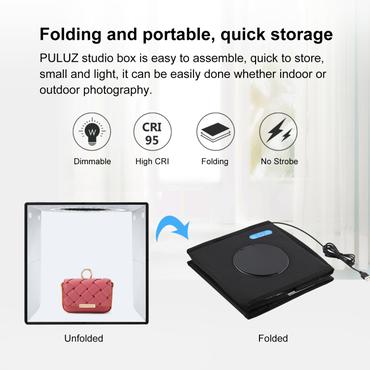 Puluz Namiot bezcieniowy 25cm LED PU5025B