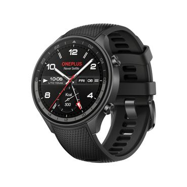 OnePlus Watch 2R - aluminiumlegering - smart klocka med rem - 32 GB - gr&aring; kanonmetall
