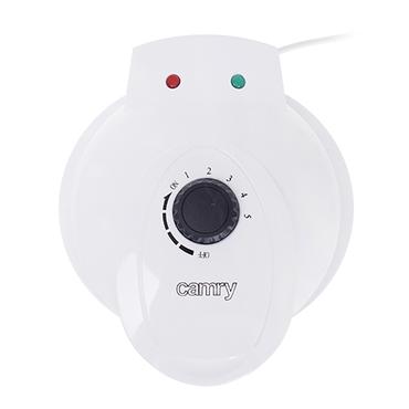 Camry Premium CR 3022 vaffeljern 5 vaffel/vafler 1000 W Sort, Hvid