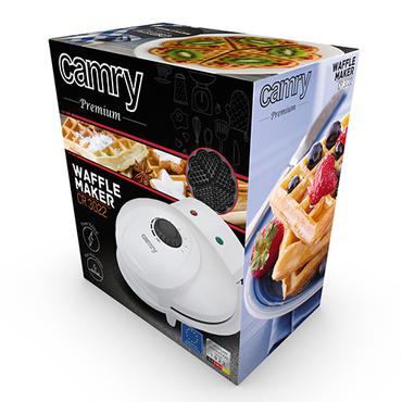Camry Premium CR 3022 vaffeljern 5 vaffel/vafler 1000 W Sort, Hvid