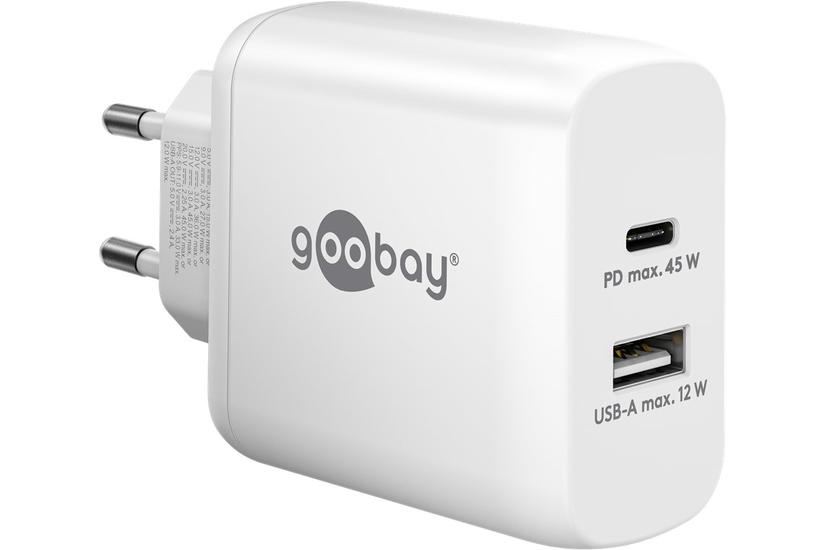 USB-C&trade; PD Dual Fast Charger (45 W) white