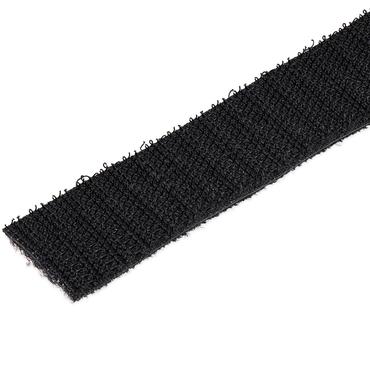StarTech.com 50ft. Hook and Loop Roll - Cut-to-Size Reusable Cable Ties - Bulk Industrial Wire Fastener Tape - Adjustable Fabric Wraps - Black (HKLP50) - kabelbandsrulle