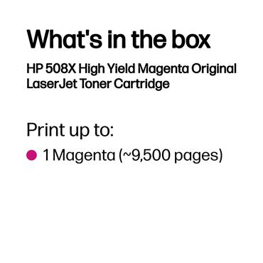 HP 508X - H&oslash;jtydende - magenta - original - LaserJet - tonerpatron (CF363X)