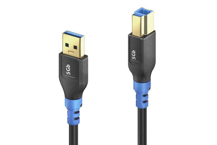 PureLink FI-U300-030-PCK USB-kabel USB 3.2 Gen 1 (3.1 Gen 1) 3 m USB A USB B Sort, Bl&aring;