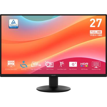 MSI Pro MP272L computerskærm 68,6 cm (27") 1920 x 1080 pixel Fuld HD LED Sort
