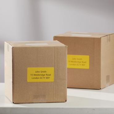 DYMO 2133400 selvklæbende etiket Afrundet rektangel Aftagelig Gul 220 stk