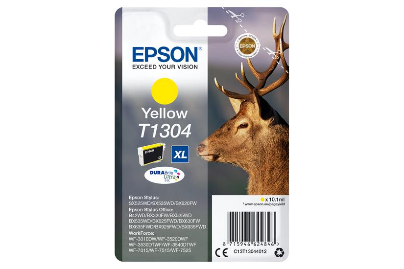 Epson T1304 - XL-storlek - gul - original - bl&auml;ckpatron