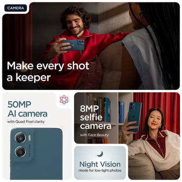 Motorola moto g06 17,5 cm (6.88") Dual SIM Android 15 4G USB Type-C 4 GB 256 GB 5200 mAh Blå