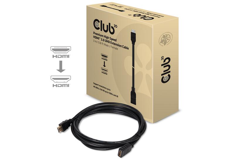 Club 3D CAC-1321 - HDMI-f&ouml;rl&auml;ngningskabel - 3 m