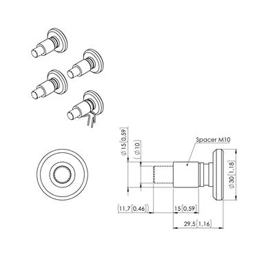 PLA 9308 EXTENDED MOUNTING