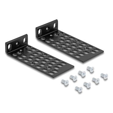 Delock Universal Rack Mounting Set 2 pieces black