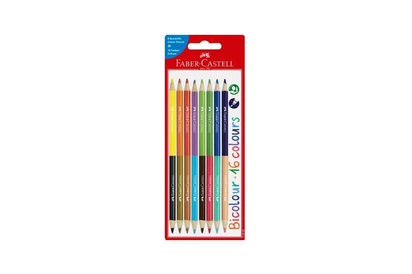 FABER-CASTELL Buntstifte Bicolor 8er Blisterkarte