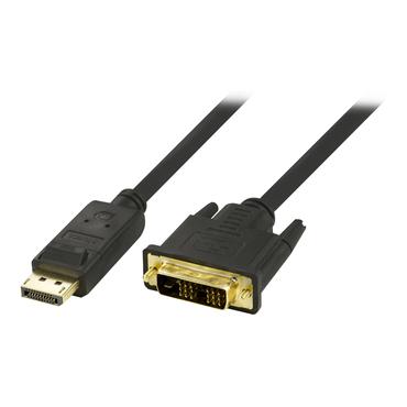 DELTACO DisplayPort til DVI-D (Single Link) 2 m Sort