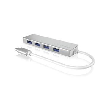 ICY BOX IB-HUB1425-C3 USB 3.2 Gen 1 (3.1 Gen 1) Type-C 5000 Mbit/s Sølv