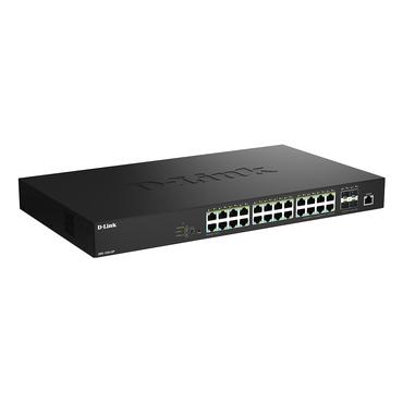 D-Link DMS-1250-28P/E netværksswitch Administreret L2 2.5G Ethernet (100/1000/2500) Strøm over Ethernet (PoE) Sort