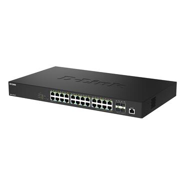 D-Link DMS-1250-28P/E netværksswitch Administreret L2 2.5G Ethernet (100/1000/2500) Strøm over Ethernet (PoE) Sort