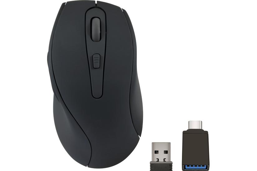 SPEEDLINK AXON Silent & Antibacterial Rechargeable Mouse - Wireless, USB-A/-C, rubber