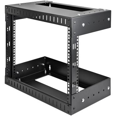 StarTech.com 8U 19" Wall Mount Network Rack, Adjustable Depth 12-20" 2 Post Open Frame Server Room Rack for AV/Data/ IT Communication/Computer Equipment/Switch with Cage Nuts & Screws