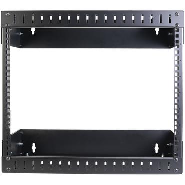 StarTech.com 8U 19" Wall Mount Network Rack, Adjustable Depth 12-20" 2 Post Open Frame Server Room Rack for AV/Data/ IT Communication/Computer Equipment/Switch with Cage Nuts & Screws