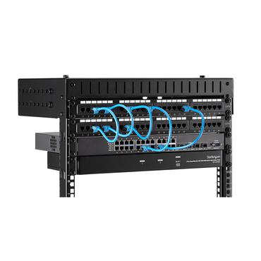 StarTech.com 8U 19" Wall Mount Network Rack, Adjustable Depth 12-20" 2 Post Open Frame Server Room Rack for AV/Data/ IT Communication/Computer Equipment/Switch with Cage Nuts & Screws