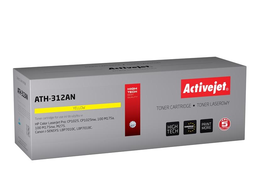Activejet ATH-312AN (erstatning Canon, HP 126A CRG-729Y, CE312A; Premium; 1000 sider; gul)