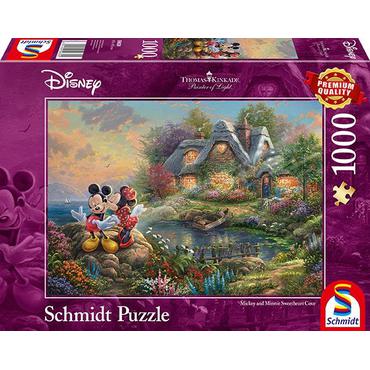 Schmidt Spiele Thomas Kinkade: Painter of Light - Disney, Sweethearts Mickey & Minnie, Jigsaw Puzzle (1000 pieces)