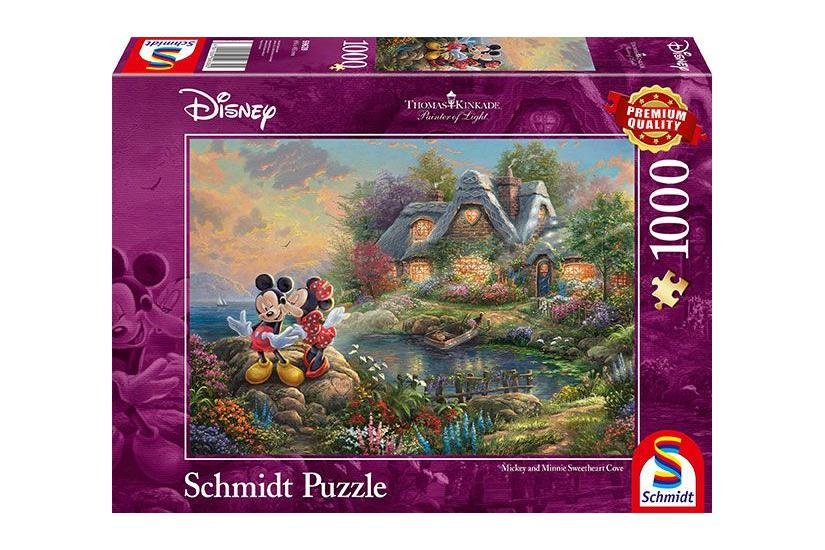 Schmidt Spiele Thomas Kinkade: Painter of Light - Disney, Sweethearts Mickey & Minnie, Jigsaw Puzzle (1000 pieces)