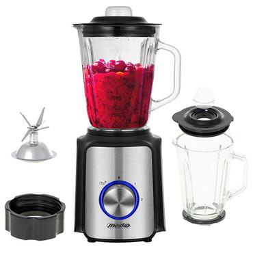 Mesko Home MS 4080 blender 1,5 L Bordplade blender 1200 W Blåbær, Stål, Transparent