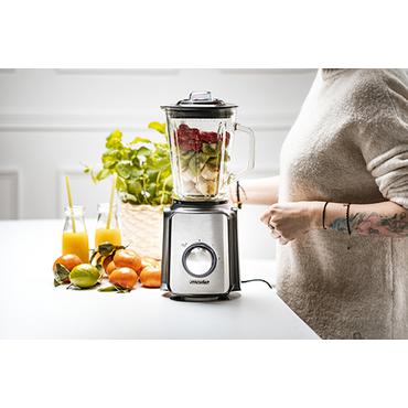 Mesko Home MS 4080 blender 1,5 L Bordplade blender 1200 W Blåbær, Stål, Transparent