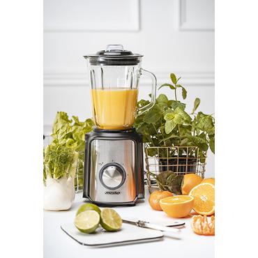 Mesko Home MS 4080 blender 1,5 L Bordplade blender 1200 W Blåbær, Stål, Transparent