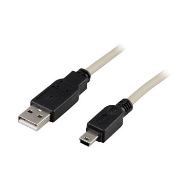 DELTACO - USB-kabel - USB till mini-USB typ B - 0.5 m